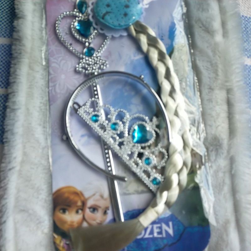 JKSNASEMKA22 - AKSESORIES FROZEN 3IN1 [ TONGKAT+RAMBUT+MAHKOTA ] TERLARIS-1