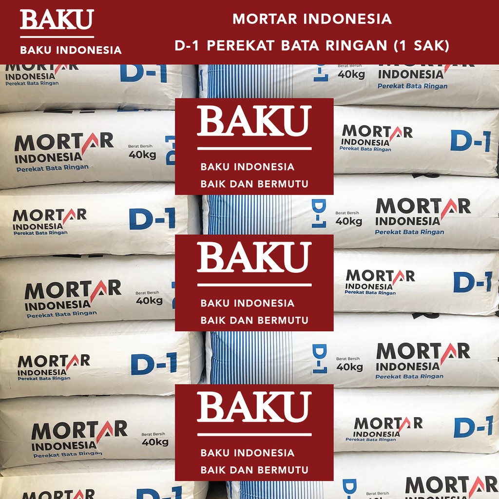 Mortar Indonesia Perekat Bata Ringan D-1 (1 sak)