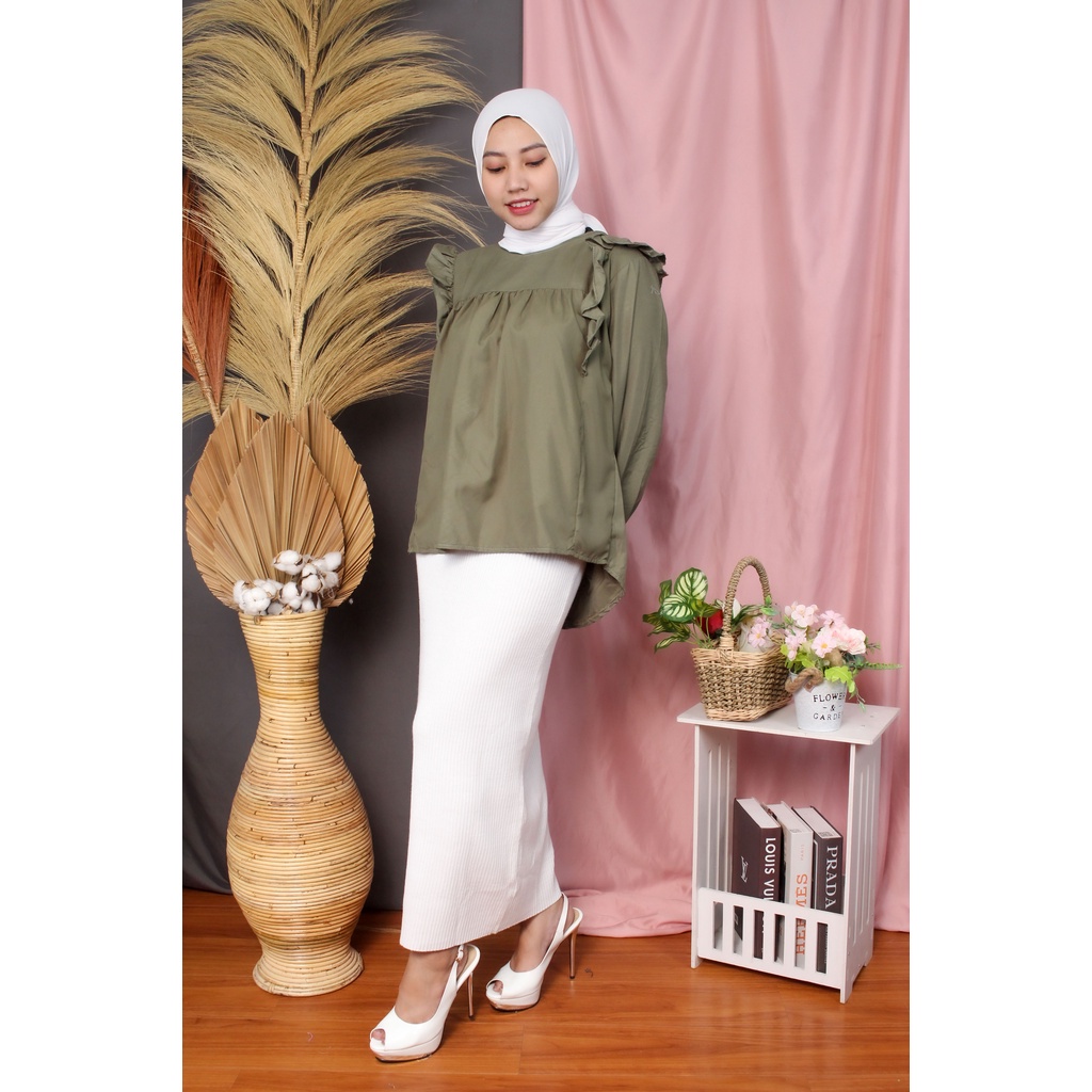 BEFAST - ZRX OOTD Wanita Blouse KETTY / Biany Blouse / Blouse Wanita / Atasan Lengan Panjang / Blouse Casual Wanita / Fashion Wanita Modis / Outfit Wanita kerja