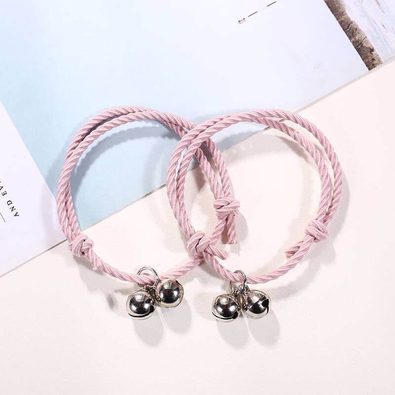 2 PC Korea Wanita Lonceng Adjustable Gelang Pasangan Pacar Hadiah Ulang Tahun Sri