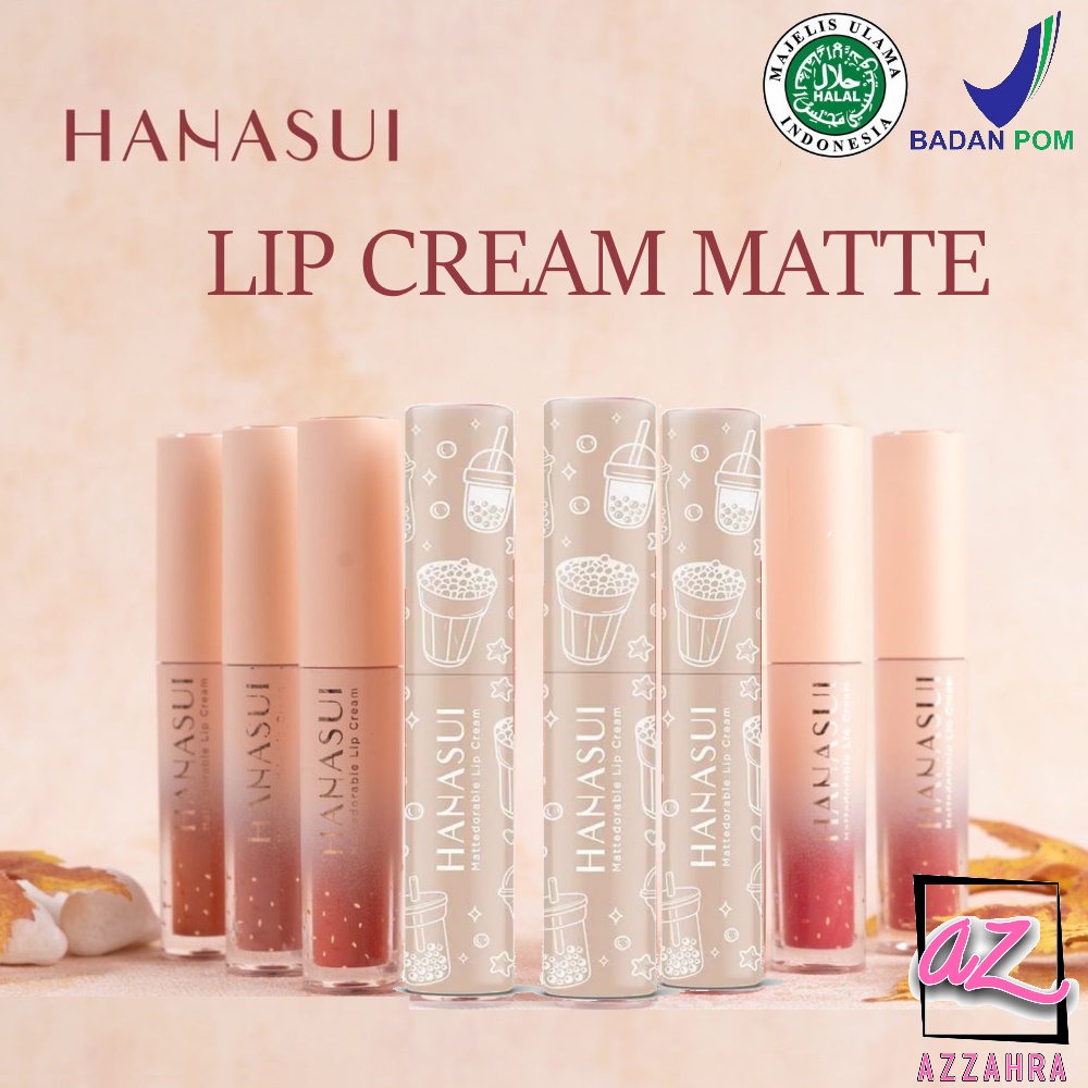 Hanasui Mattedorable Lip Cream I Lip Cream Boba I Hanasui Lip Cream  BPOM