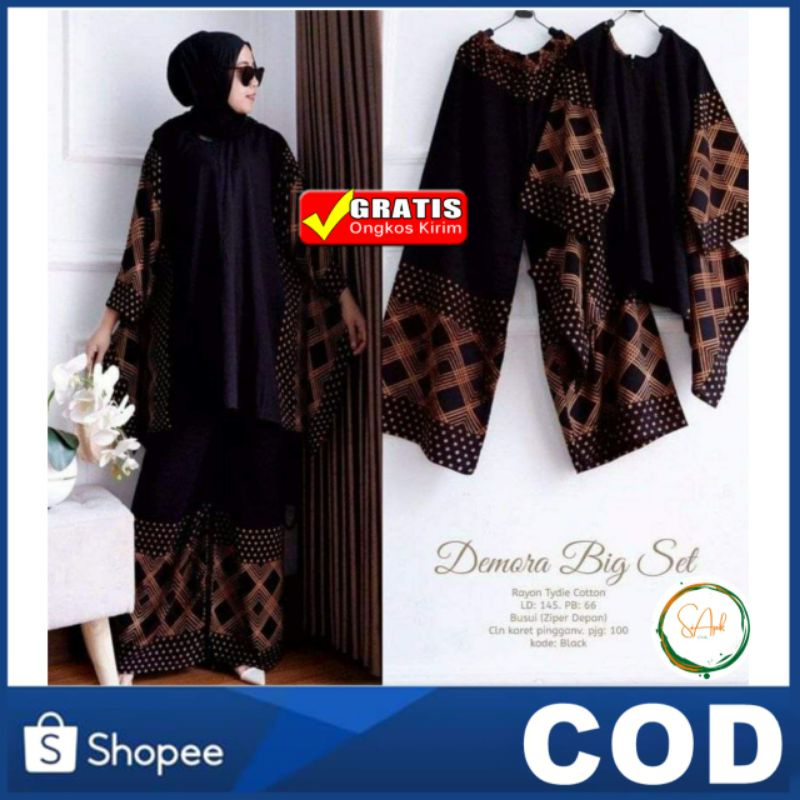 JUMBO / Setelan Wanita Waka Demora Andera Big Set Size Jumbo Busui Rayon Tebal - Set Wanita / One Se