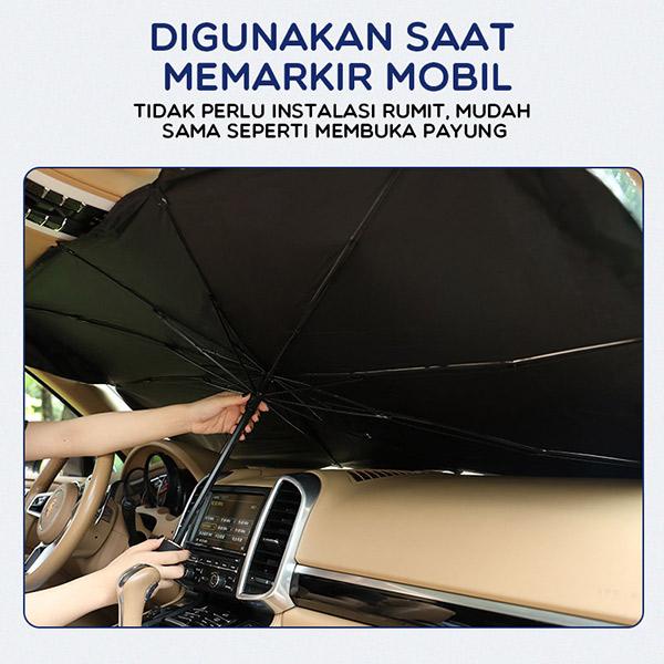SAMONO SU001 Block UV Car Umbrella Sun Shade Pelindung Kaca Depan Mobil Anti UV Sun Shield Payung
