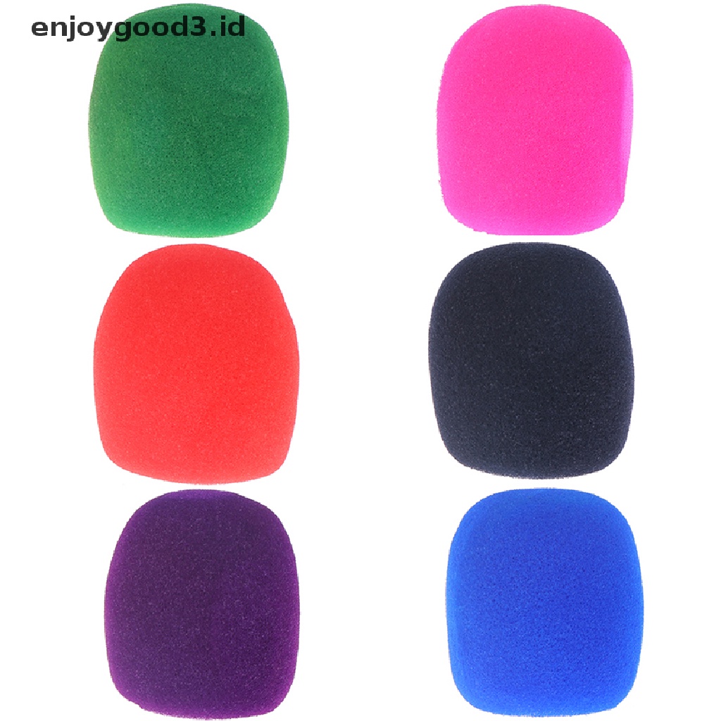 (Id) 5pcs / Set Cover Pelindung Mic / Headset Bahan Busa Untuk Rekaman