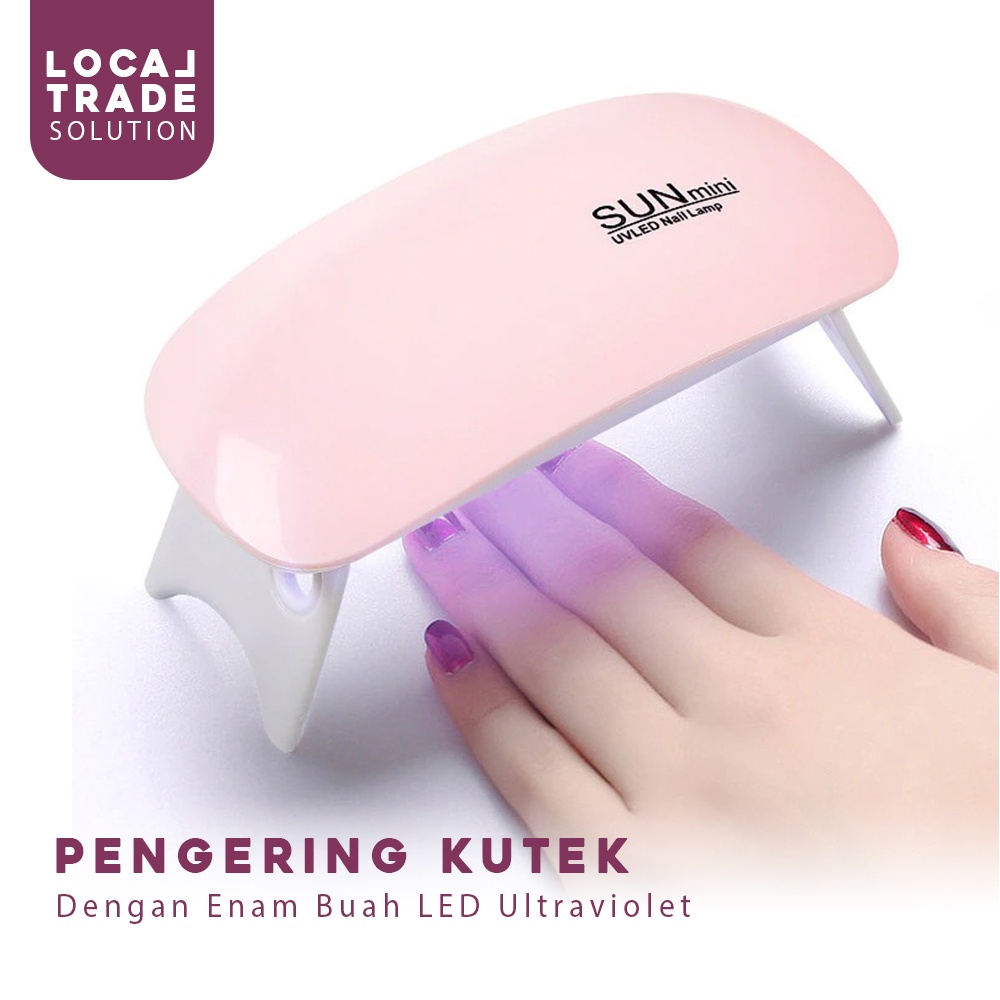 Pengering Kutek Kuku Nail Art Manicure Lampu Uv Led Nail Dryer 6w