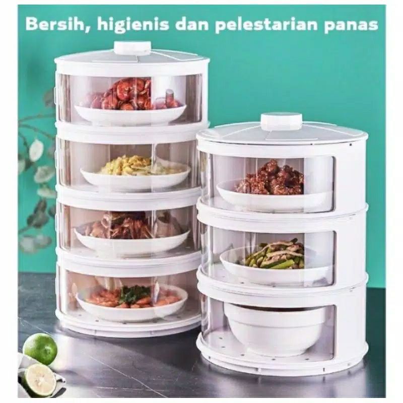 TUDUNG SAJI 4 TINGKAT/RAK PENYIMPANAN MAKANAN 4 SUSUN