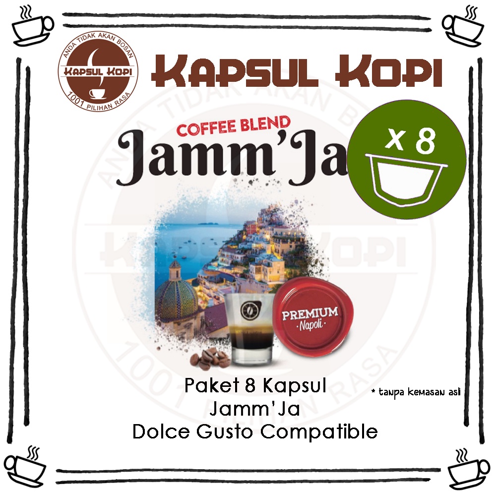 

Paket 6 Kapsul Kopi Jamm Ja Dolce Gusto Compatible Coffee Capsule