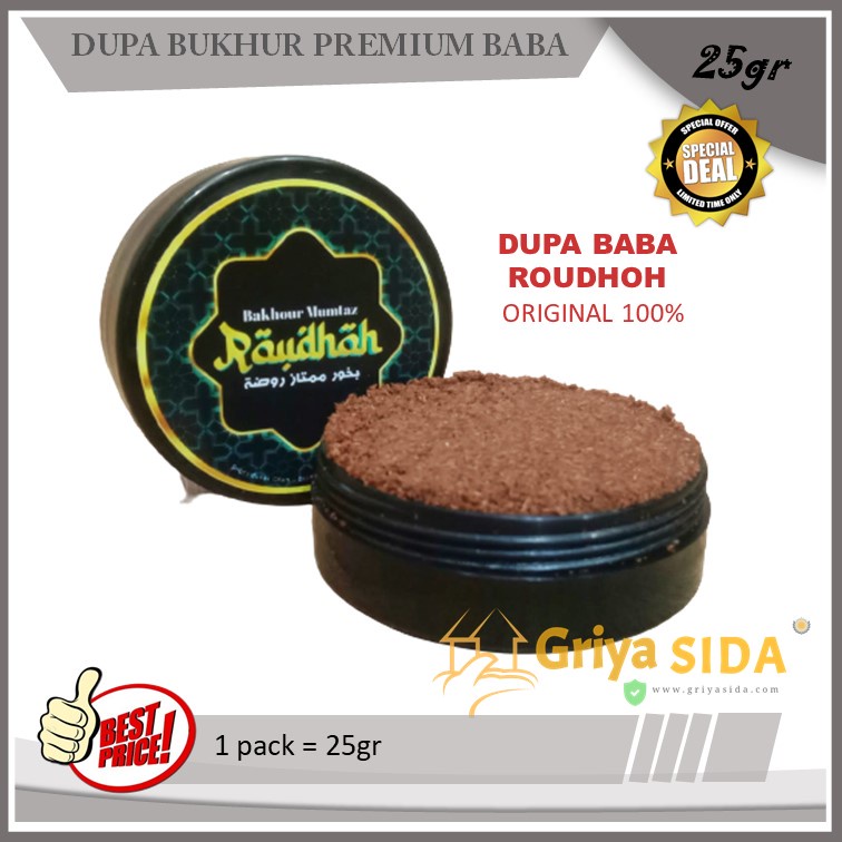 Dupa bukhur roudhoh 25gr premium buhur baba gahru Dupa Bakour Arab Pengahrum Ruangan PROMO