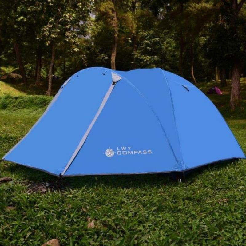 Tenda Dobel Layer Alas Terpal Murah /Compass Tenda Camping Untuk 4-5 Orang waterproof outdoor