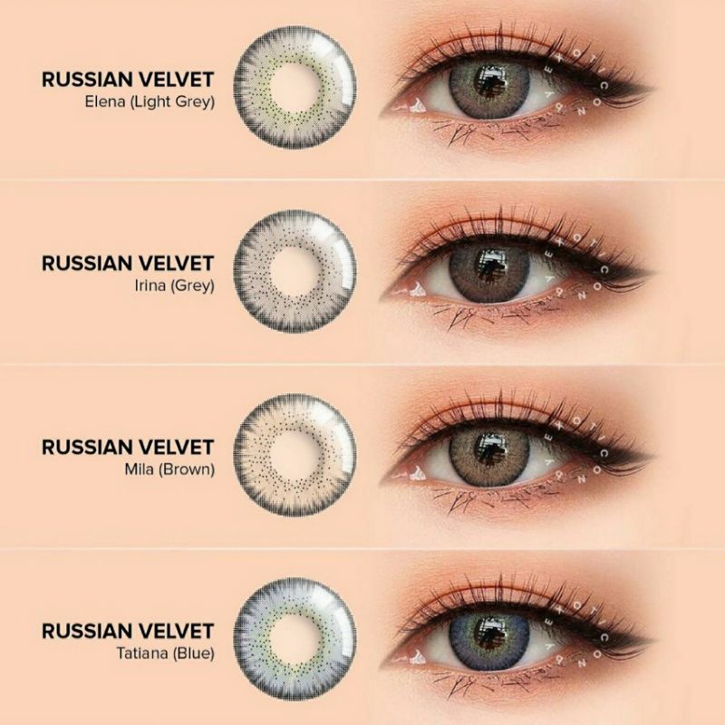 Softlens X2 RUSSIAN VELVET 14.5 MM by EXOTICON / Softlen Soflen Warna Normal