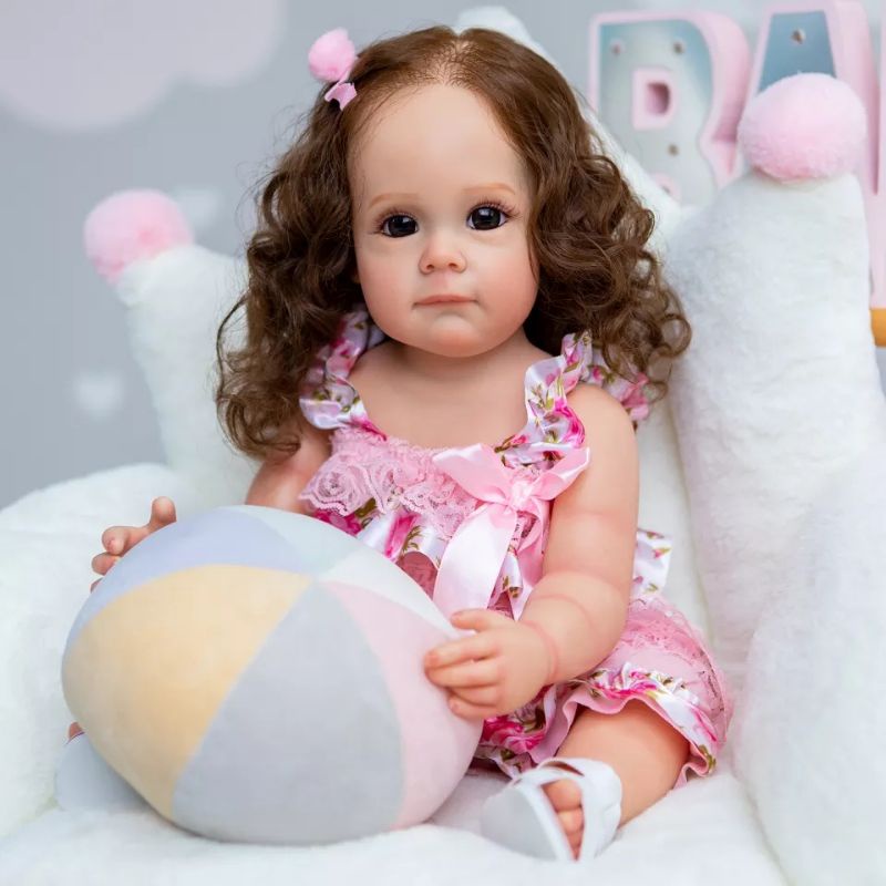 Ready depan Boneka Reborn Baby 55 cm Full Silikon Bisa Mandi Premium