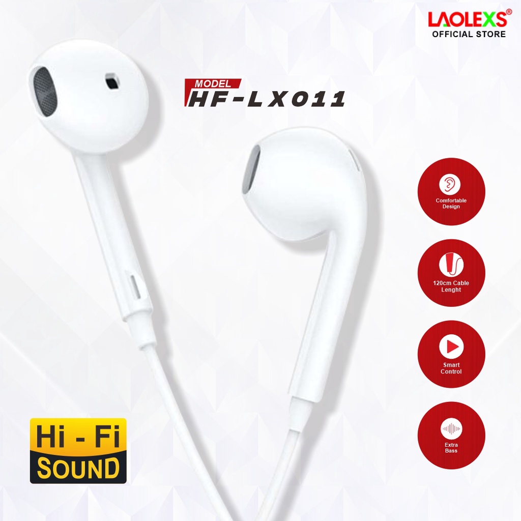 Earphone Laolexs HF-LX011 Music Hifi - Extra Bass Premium Quality (Gransi Resmi 12 Bulan)