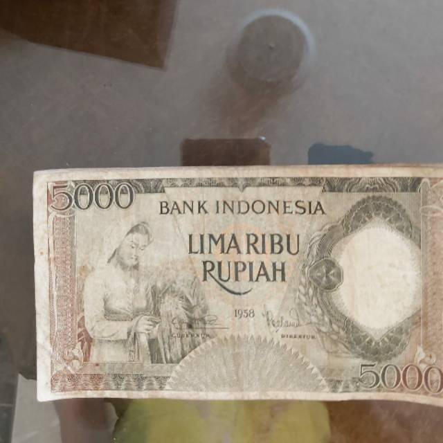 UANG KUNO RP 5000,00 TAHUN 1958