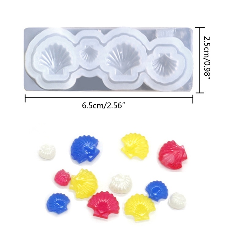 Cetakan Silikon Bentuk Kerang 3D Mini Untuk Membuat Perhiasan Liontin