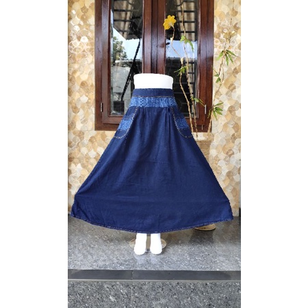 Rok Dewasa / Rok Jeans Wanita / Rok Panjang Dewasa / Rok Denim Panjang / Rok Panjang Wanita 85610