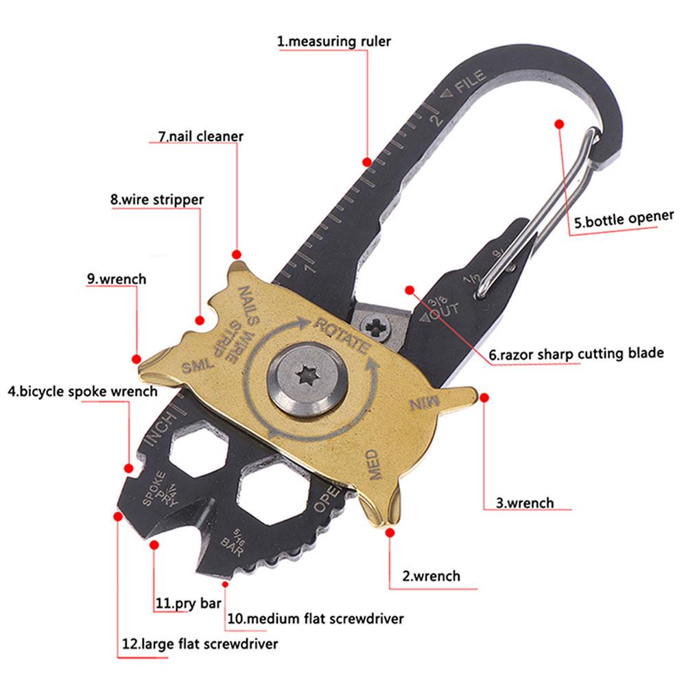 Lanfy Pocket Tool Climbing Gadget Carabiner Gantungan Kunci Outdoor Camping