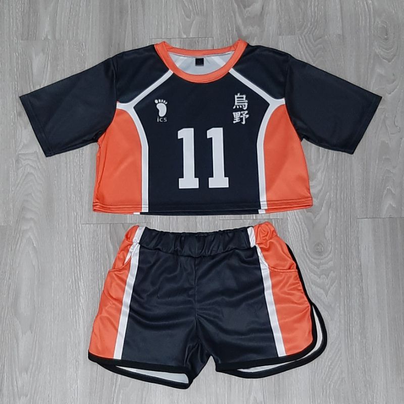 TSUKISHIMA KEI 11 Size M - Haikyuu Costume Cosplay Jersey (Crop Top) PRELOVED