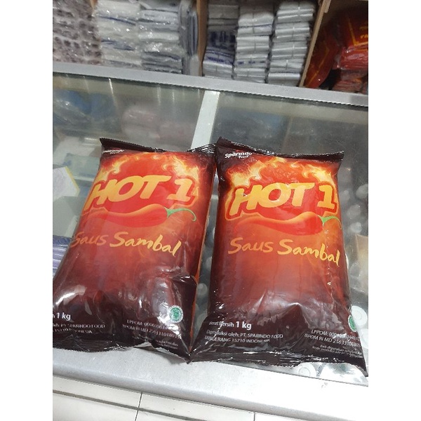 

Saus Hot 1 1kg,saos hot one 1 kg,saos sambal merek hot 1 bukan belibis bukan Delmonte