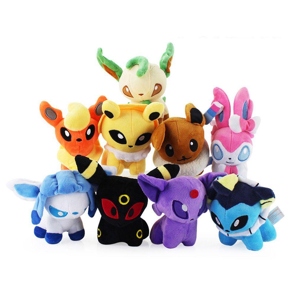 Lanfy Pokemon Plush Anak 12 cm Eevee Jolteon Umbreon Sylveon Kartun Mainan Lembut Boneka Plush