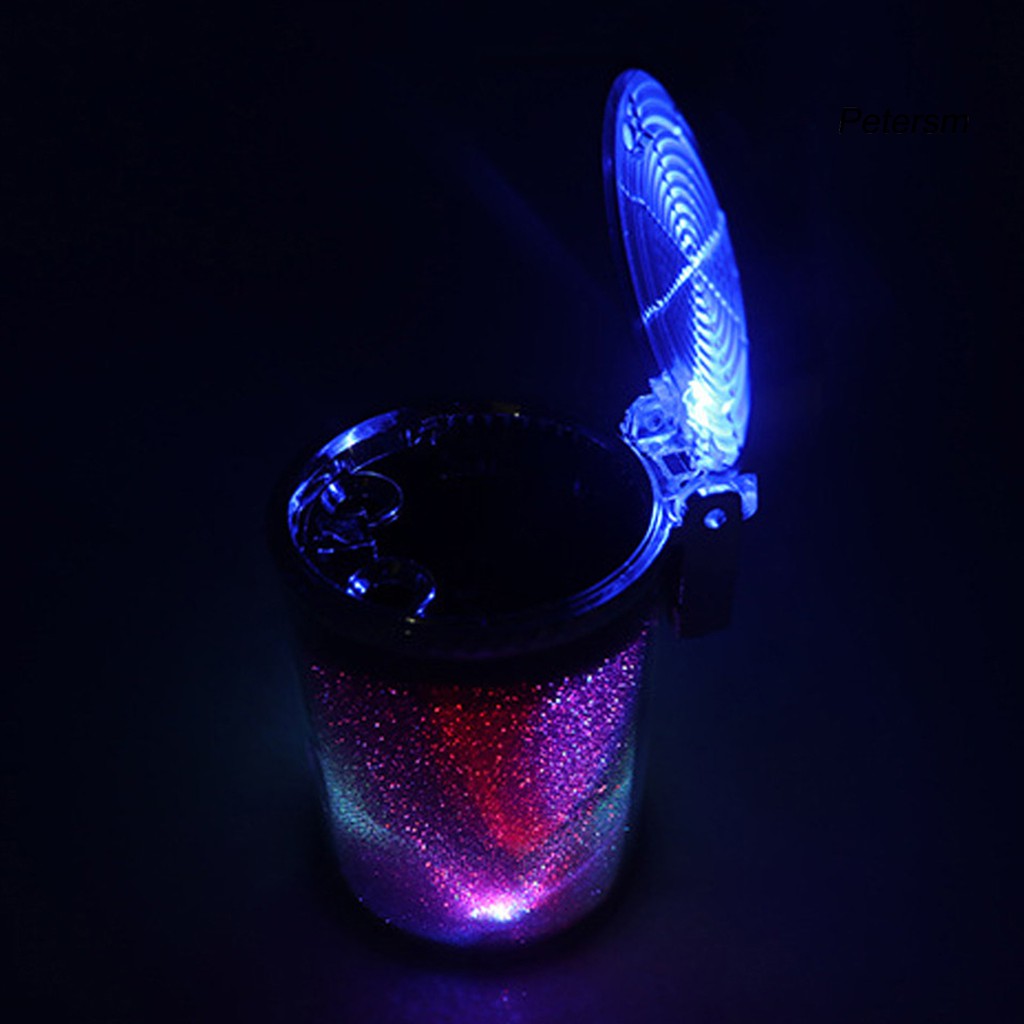 Xs8X Asbak Portabel Tanpa Asap Dengan Lampu Indikator Led Untuk Mobil