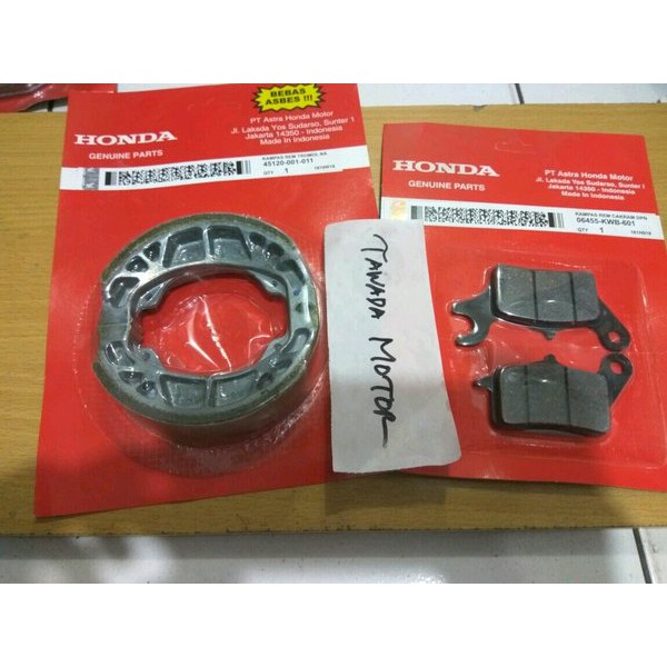 KANVAS REM SET DEPAN DAN BELAKANG HONDA BLADE OLD-BLADE NEW-REVO ABSOLUT