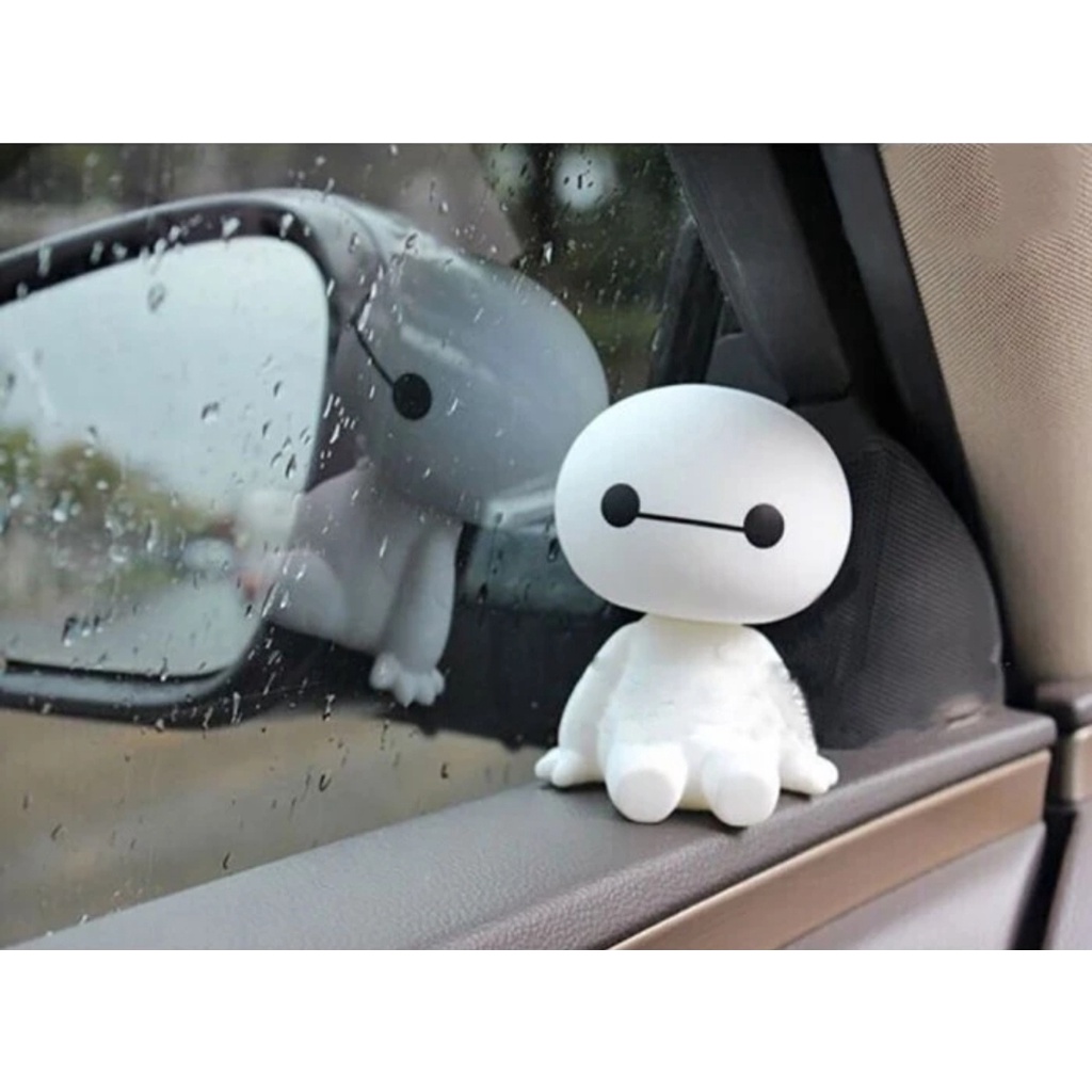 PAJANGAN MOBIL - BONEKA BAYMAX GOYANG PER - DASHBOARD MAINAN