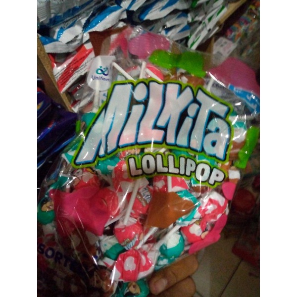 Permen milkita lolipop gagang/pak