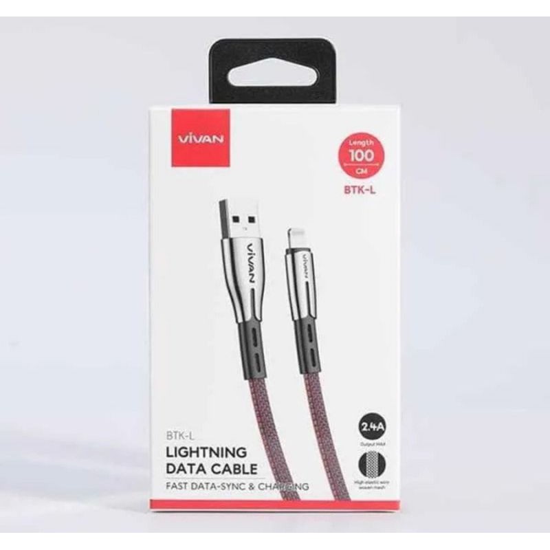 Kabel Data Vivan For iPhone BTK-L  IOS Kabel Casan Kabel Charger iPhone Vivan Original Lightning