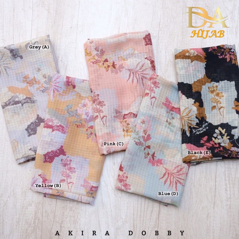 HIJAB MOTIF SEGI EMPAT AKIRA DOBBY