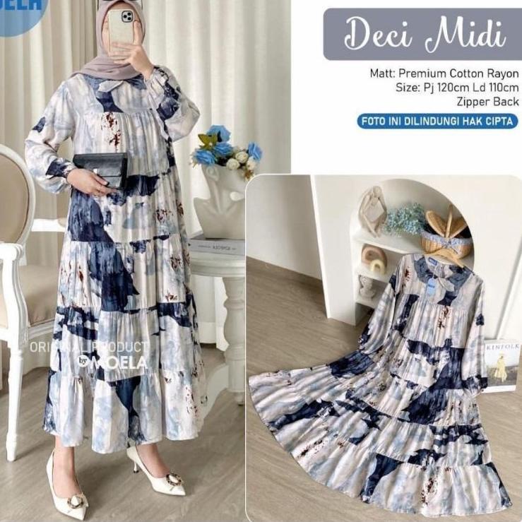 [] SANSO - SIERA- MOA - ROSIE - BINE - SINMI - GARIN - ISABEL MIDI DRESS KATUN RAYON JUMBO LD 105 / 
