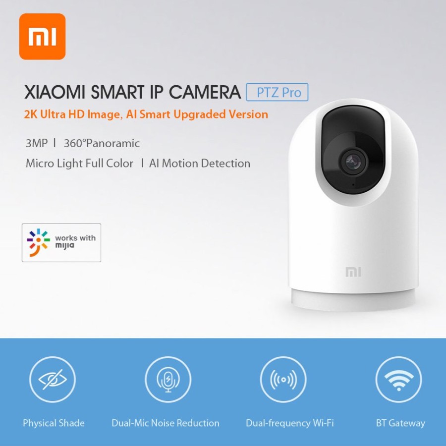 Xiaomi Mi 360° Home Camera PTZ Pro 2K Kamera CCTV Rumah Bayi 3MP