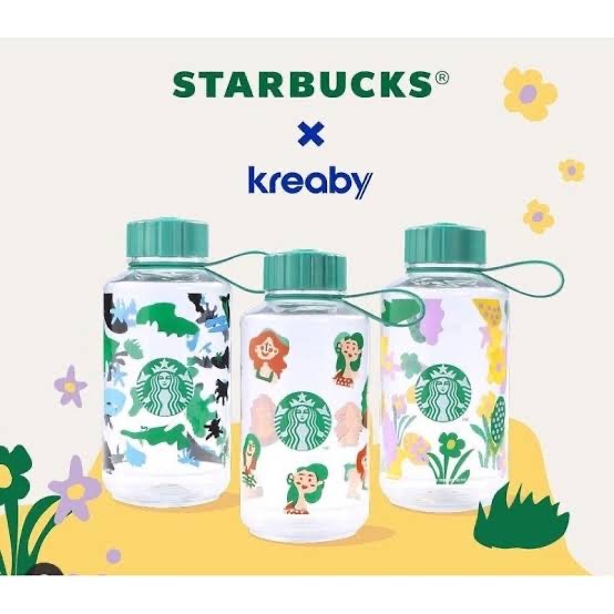 MURAH tumbler starbucks x kreaby 1 liter reusable bottle