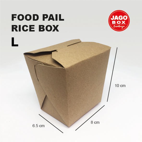 

Food Pail L Kraft Lunch Box / Kemasan - Kotak Makanan Take Away