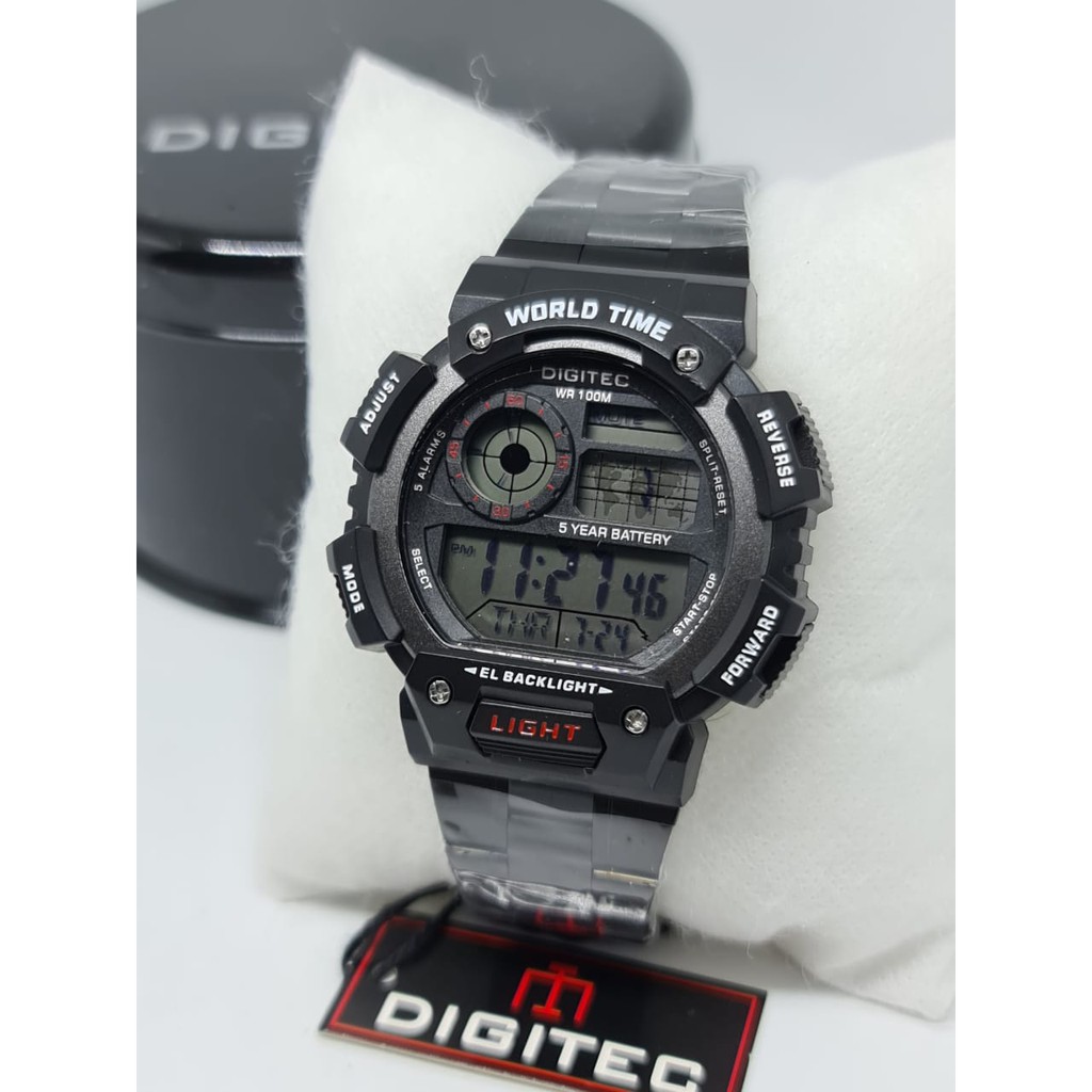JAM TANGAN PRIA ORIGINAL DIGITAL DIGITEC 3070 STAINLESS