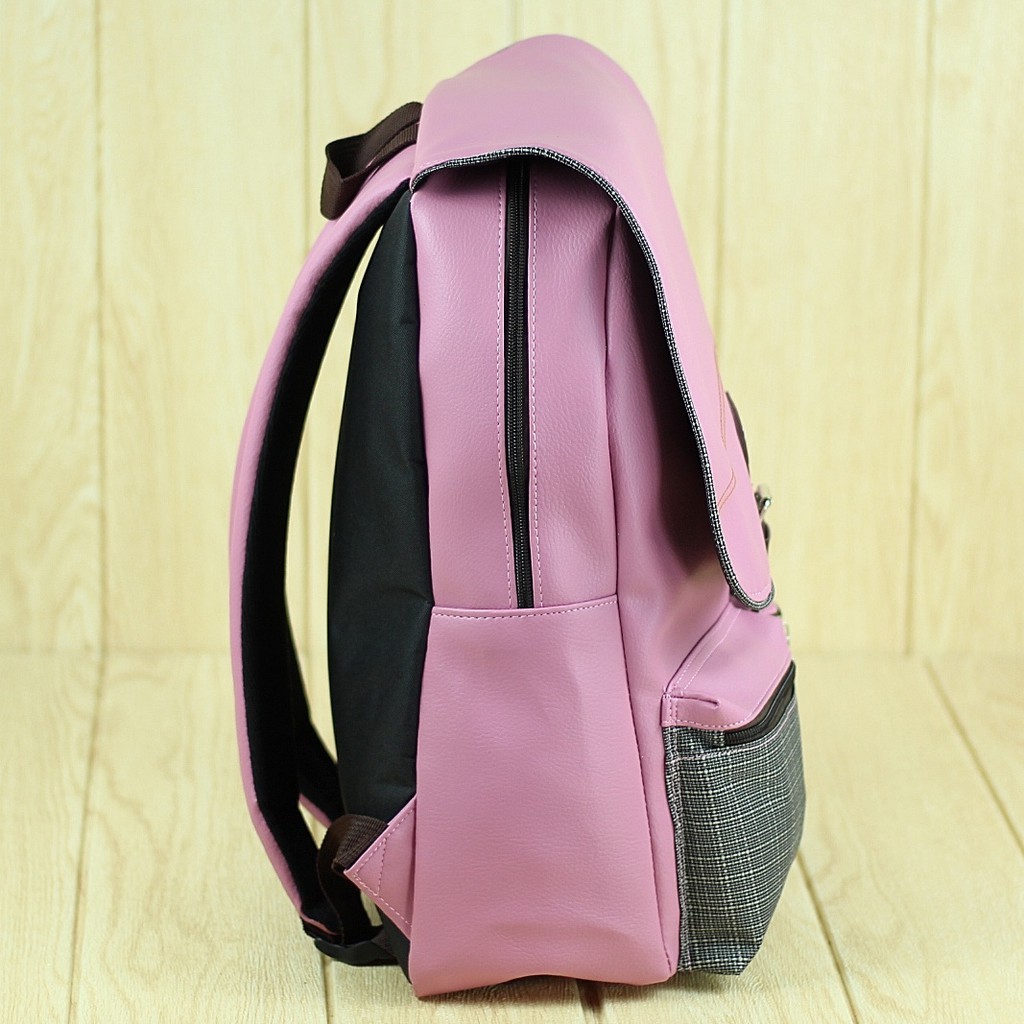 Jual Tas Gendong Wanita Lucu Warna Pink Espirit Saku Sekolah Murah Bahan Sintetis