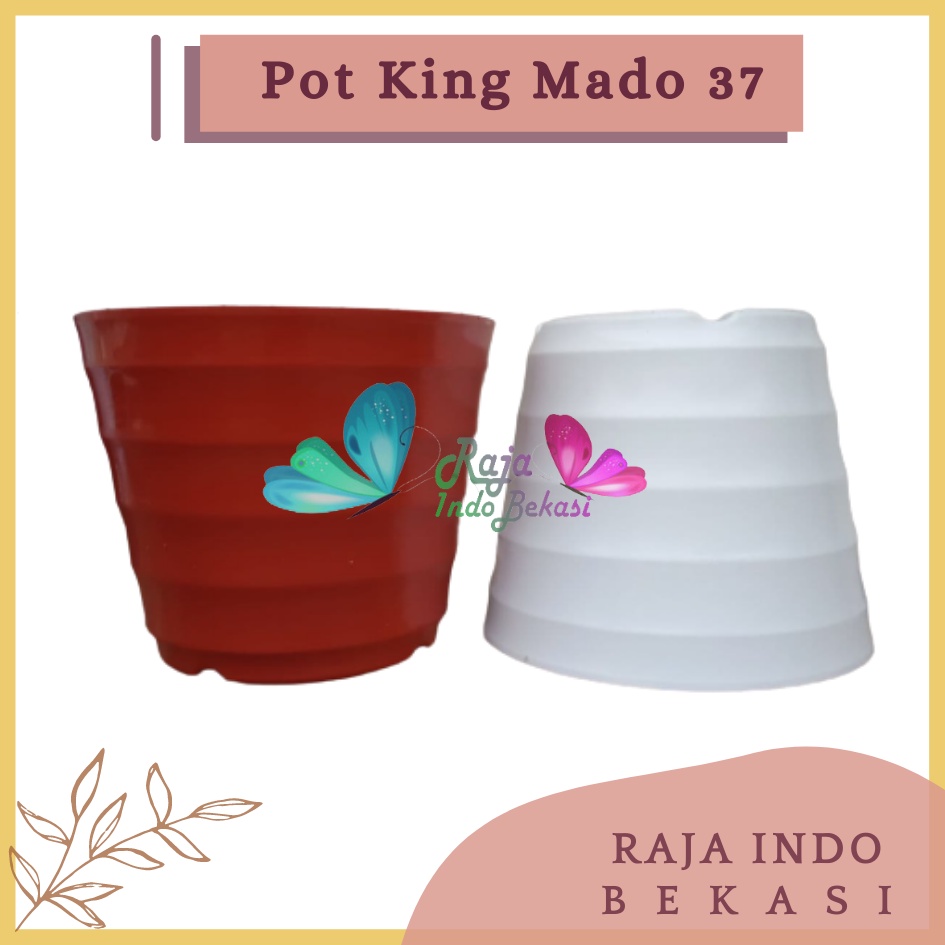 Pot King Mado 37 Putih Merah Bata Coklat Terakota Teracota Teraccota Diameter Atas 30 Cm Garden Of Love Pot Plastik Besar Jumbo 40 50 60 Cm Untuk Tanaman Murah Grosir