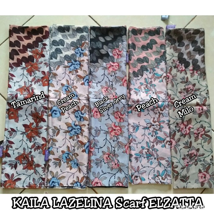 Unik Hijab Kerudung Segi Empat KAILA LAZELINA Scarf ELZATTA Original Diskon