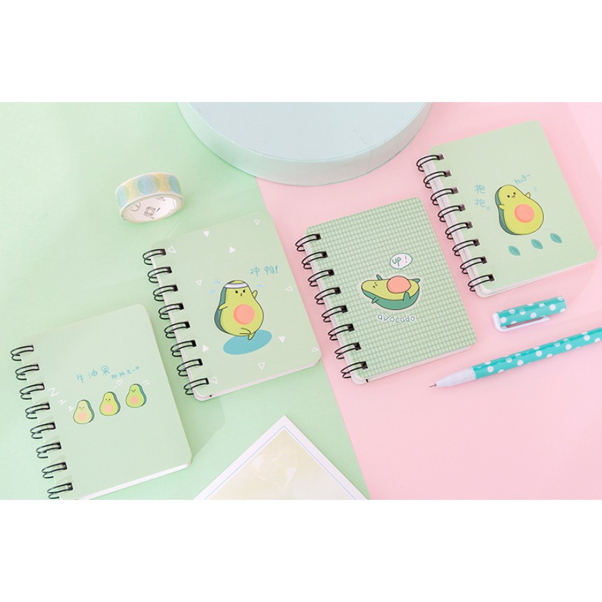 Notebook Gambar Kartun AVOCADO Lucu / Notes Buku Memo Mini Gambar Buah APUKAT Lucu / Buku Mini Imut