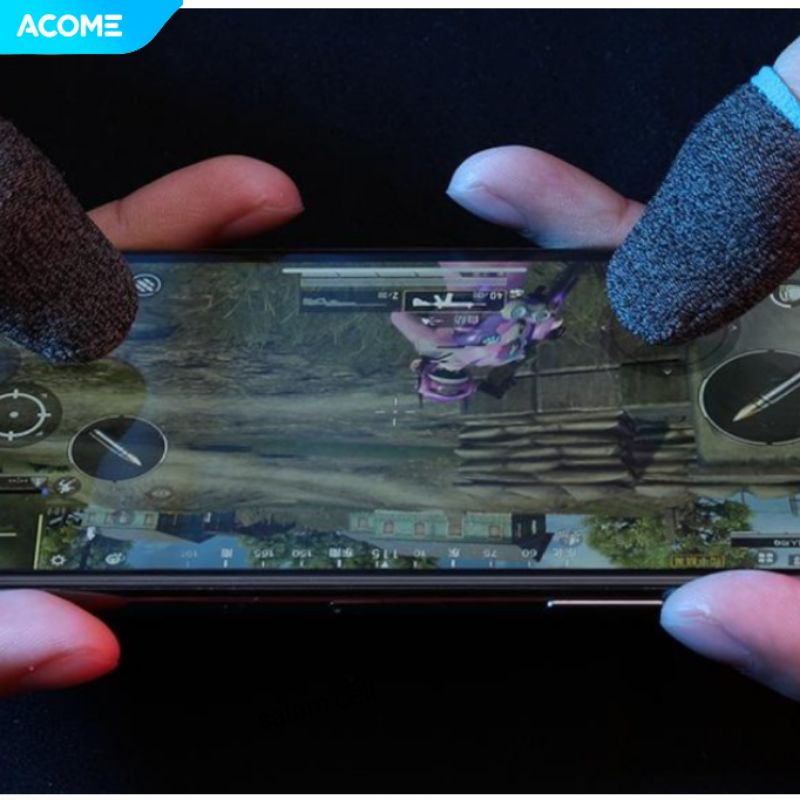 Sarung Jari Jempol 1 PasangACOME Game Mobile PUBG Controller Touch Screen