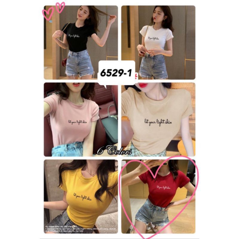 Atasan kaos import 6529-1