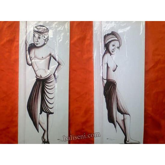 Best Seller] Sepasang Lukisan Cowok Cewek Bali Kode Lb-Cc01