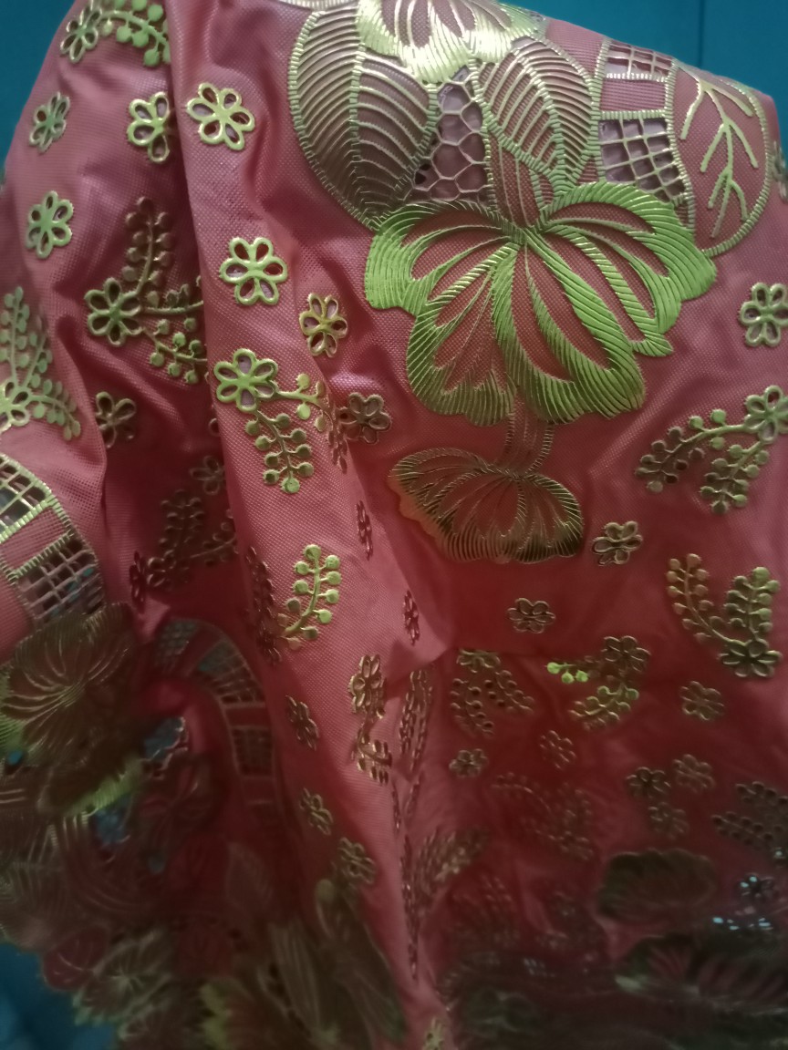 Taplak Meja Tamu Idul Fitri Merah Emas Red Gold 50x110 Cm Natal Imlek Jumbo Besar