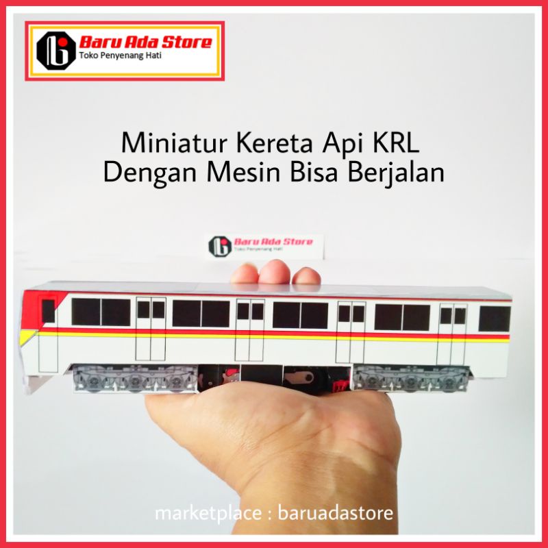 MINIATUR KERETA API KRL DENGAN MESIN BISA BERJALAN