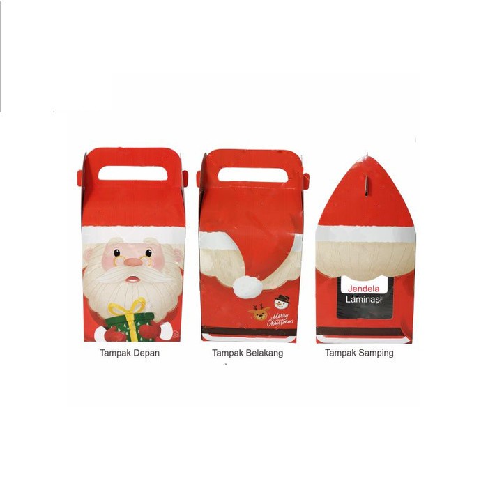 

Kardus Natal Jinjing Dus Toples Kue Kering Red Christmas Box Motif Santa Kotak Kemasan Gift Hampers