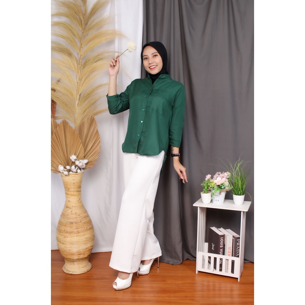 BEFAST - ZRX OOTD Wanita Tunik HAOYA / Pocheta Tunik / Tunik Wanita Muslimah / Atasan Pakaian Wanita Remaja / Tunik Polos Casual / Fashion Wanita Hijab / Tunik Kekiniaan / Terlaris / Termurah