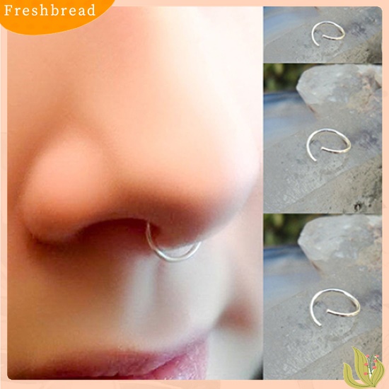 ? Fresh ? 1Pc Anting Piercing Tindik Hidung Bahan surgical Steel Tipis 0.8mm untuk Wanita