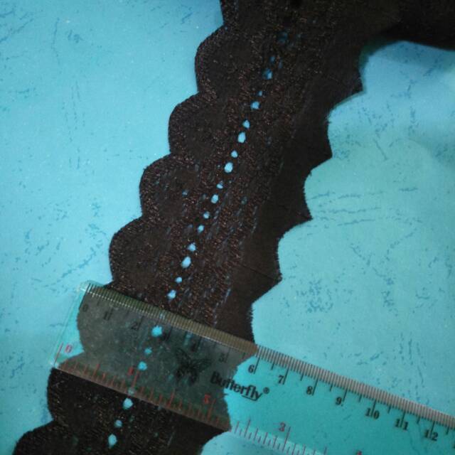 PER METER RENDA KATUN WARNA HITAM LEBAR 6 CM