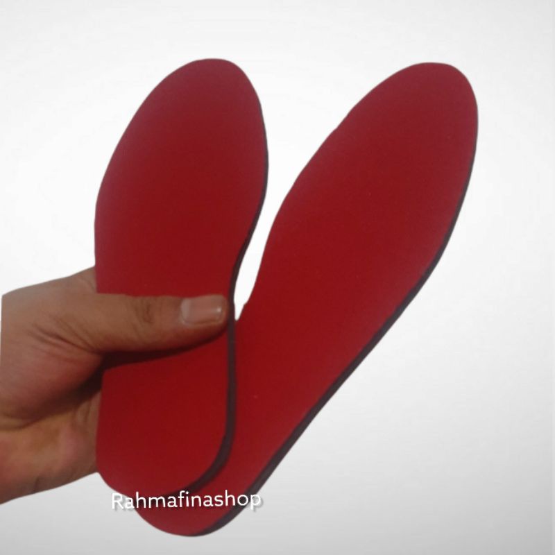 ALAS KAKI TATAKAN SEPATU INSOLE MERAH