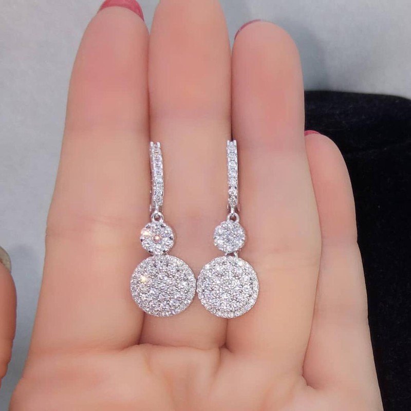 Anting Giwang Silver Diamond Titanium Xuping Antikarat
