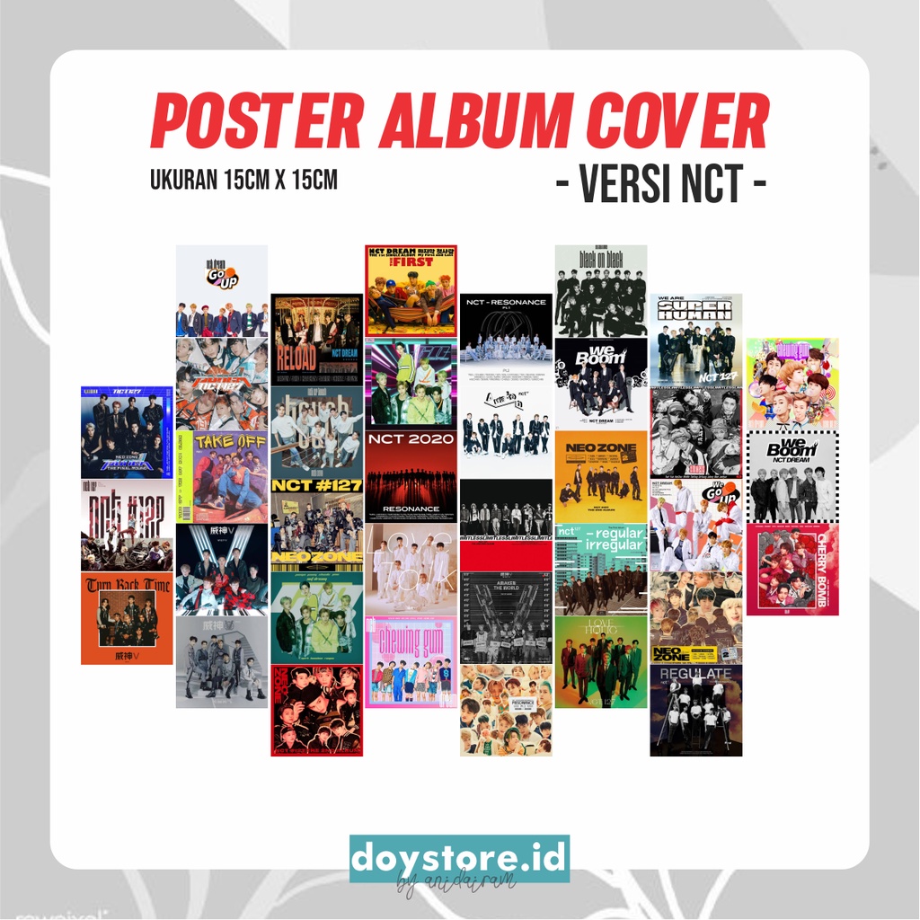 [BACA DESKRIPSI] Poster Album Cover EXO BTS NCT STRAY KIDS SEVENTEEN | Poster Dinding Kpop Murah